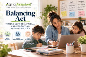 Balance work, family, and caregiving with planning and shared support.